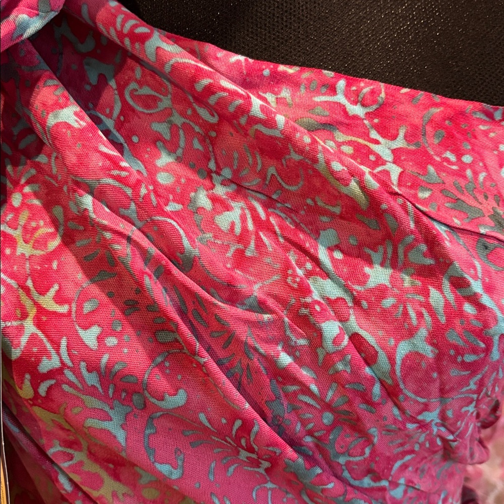 Pink Floral Sarong Wrap Dress - Picture 5 of 7